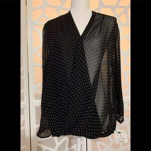 Liz Claiborne Wrap Blouse Size L